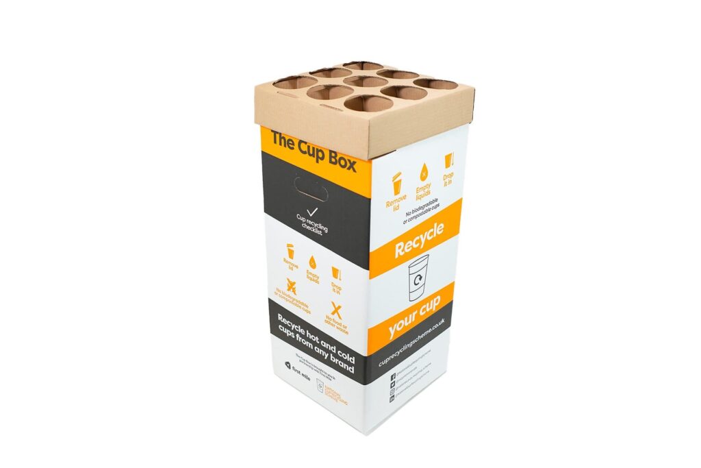 Sustainable cardboard cup holder bin solution for trailblazers, Valpak