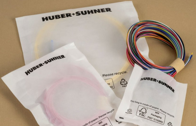 HUBER+SUHNER reduces environmental impact through sustainable packaging